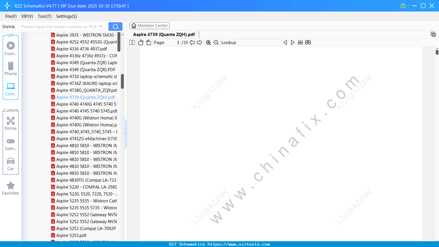 Laptop ACER Aspire 4739 (Quanta ZQH)